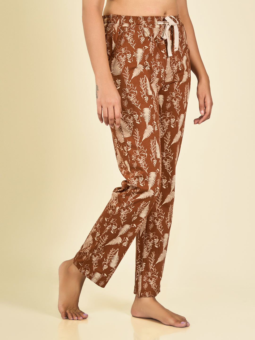 Brown Printed Pyjama