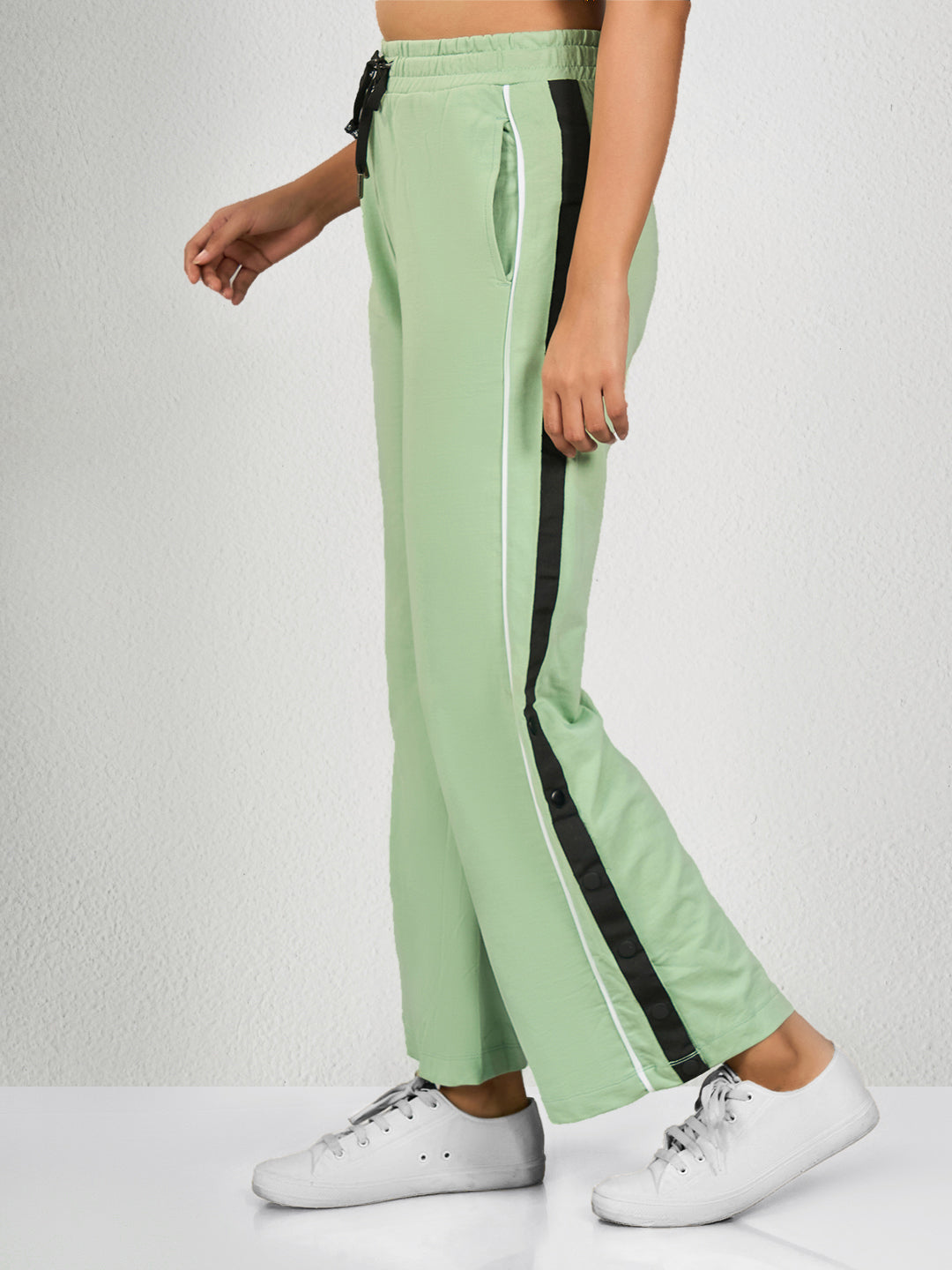 Green Side Striped Track Pant