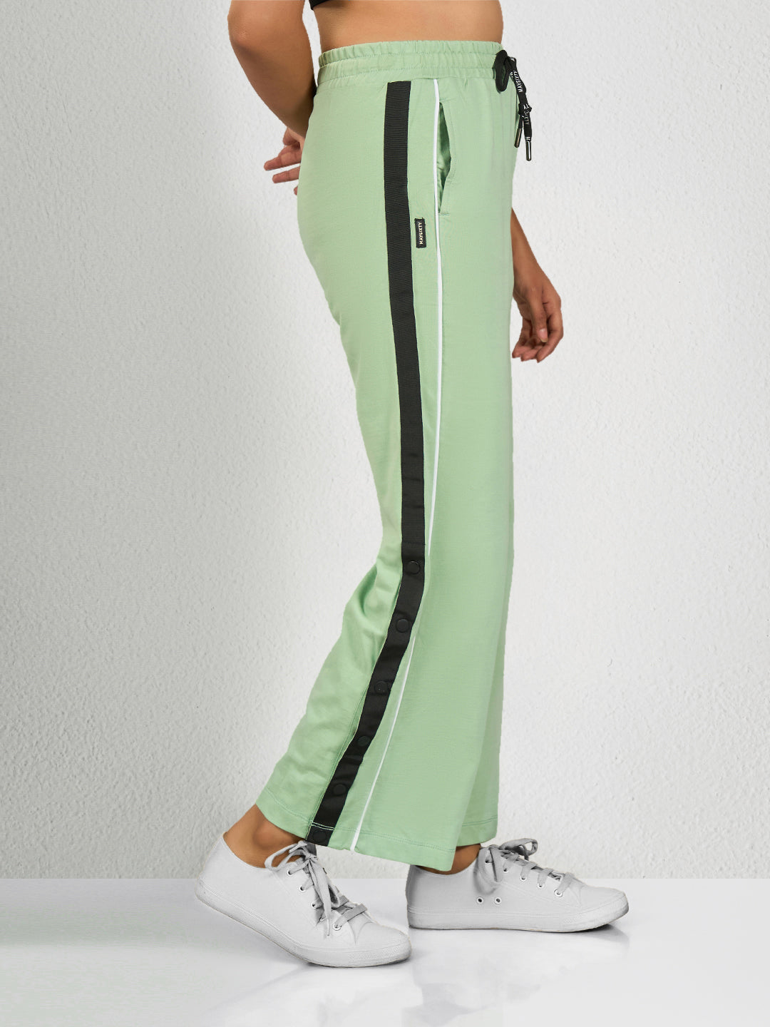 Green Side Striped Track Pant