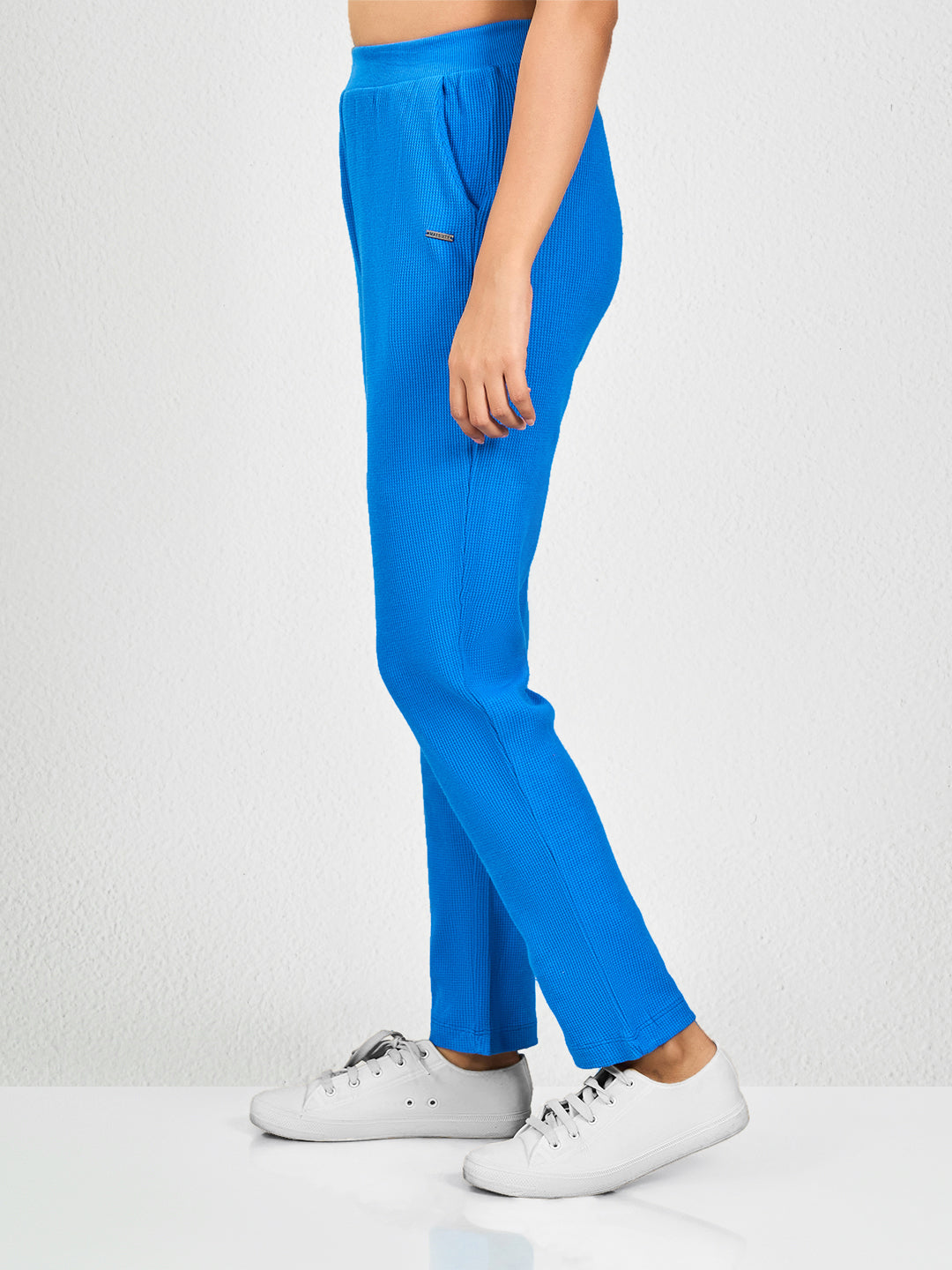 Blue Solid Track Pant