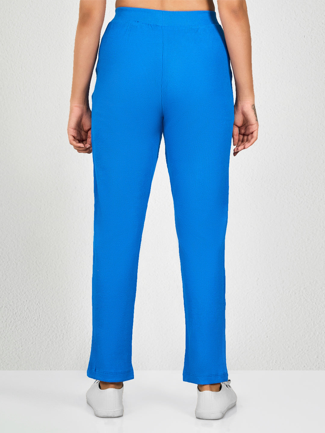 Blue Solid Track Pant