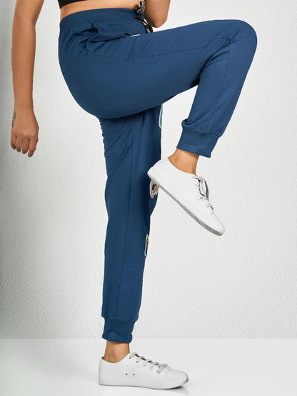 Blue Solid Jogger