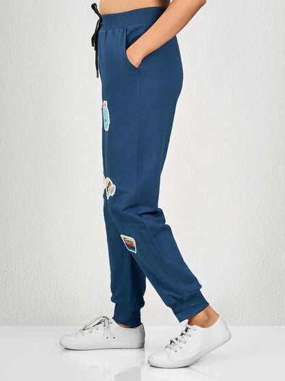 Blue Solid Jogger