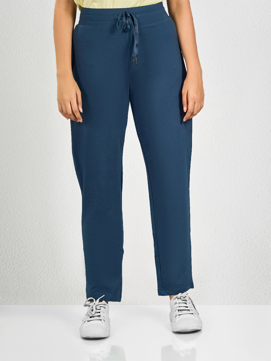 Blue Solid Track Pant