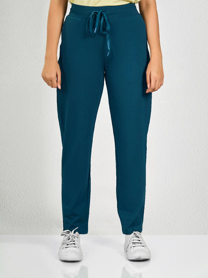 Blue Solid Track Pant