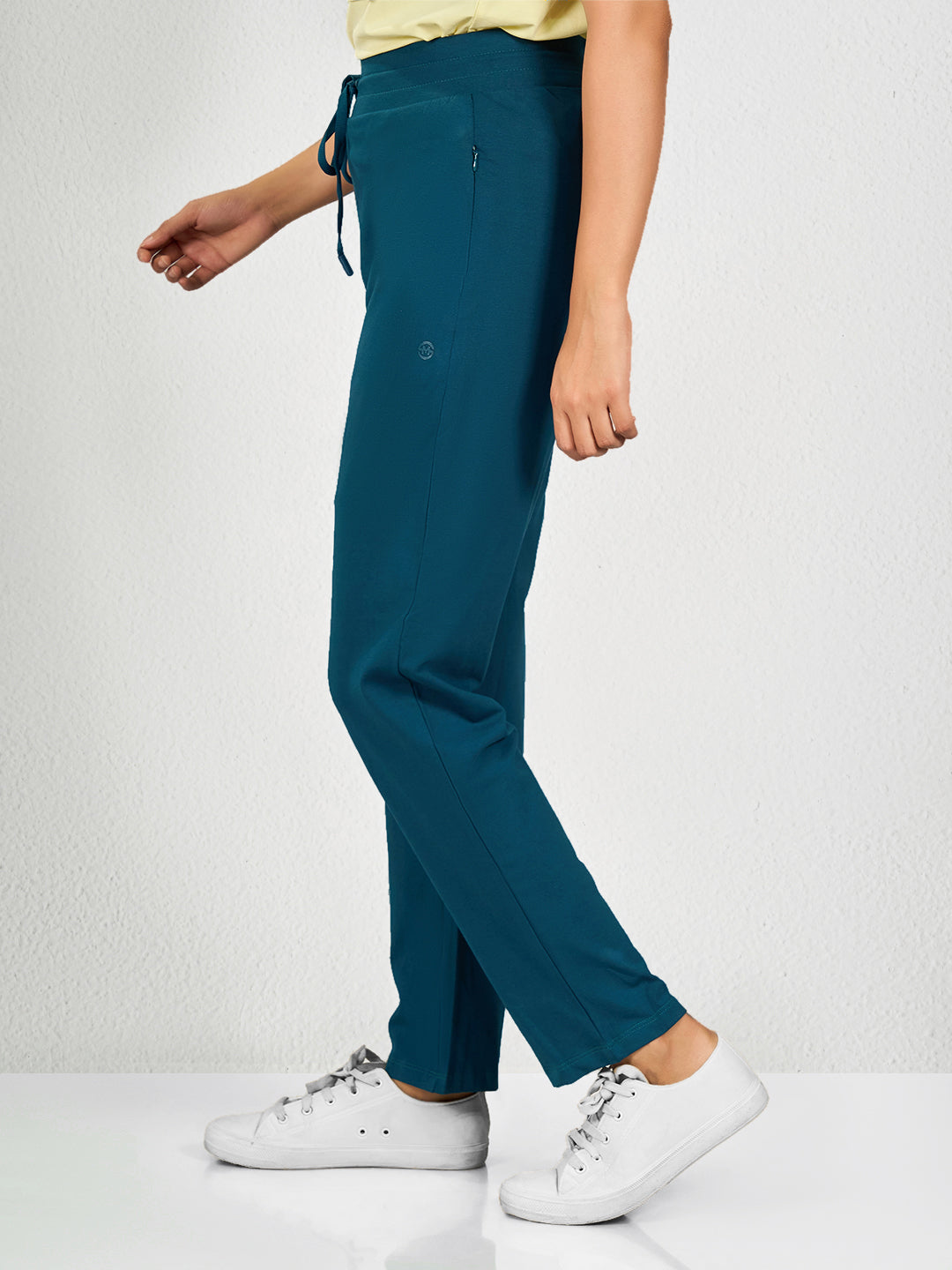 Blue Solid Track Pant