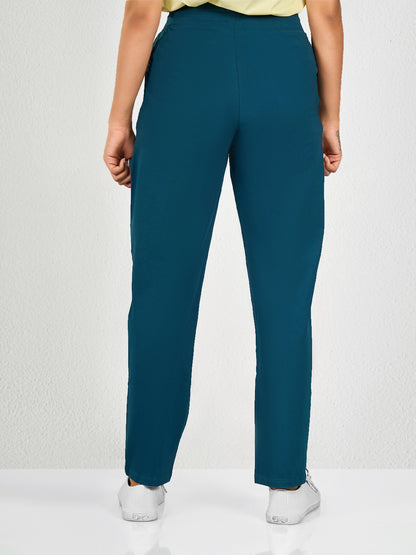 Blue Solid Track Pant