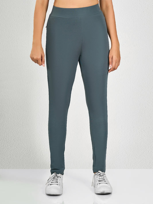 Grey Solid Yoga Pant