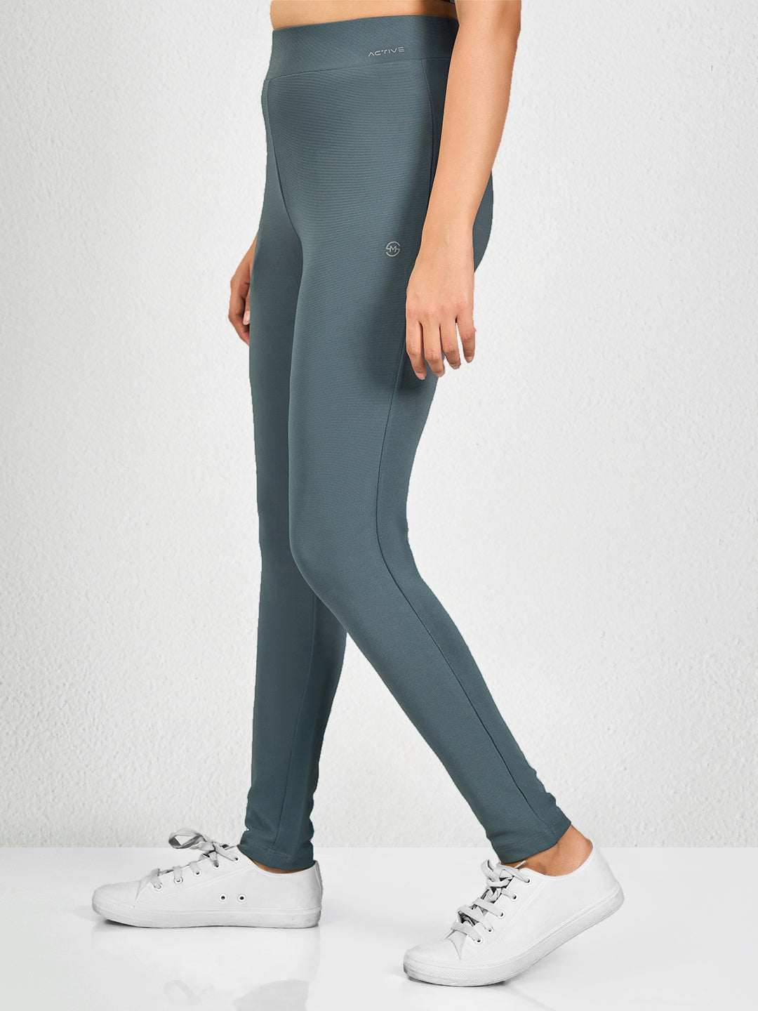 Grey Solid Yoga Pant