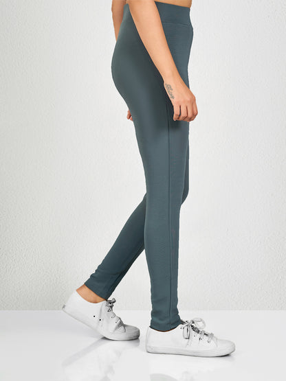 Grey Solid Yoga Pant