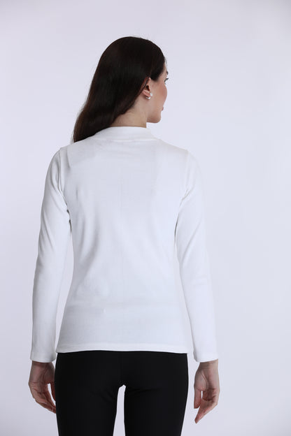 White High Neck T-Shirt