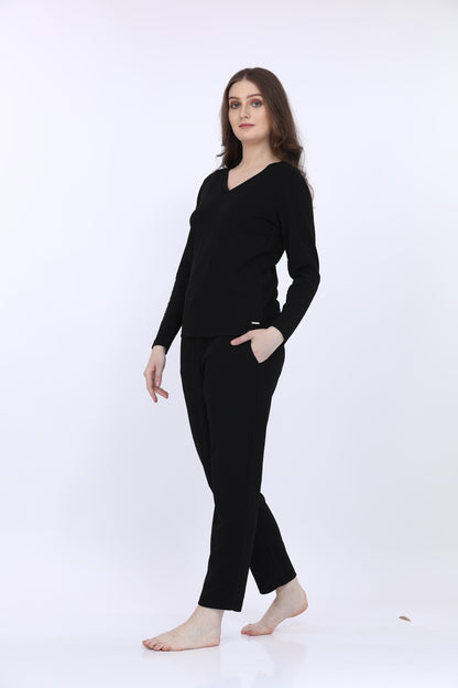 Crepe Black Pyjama Set