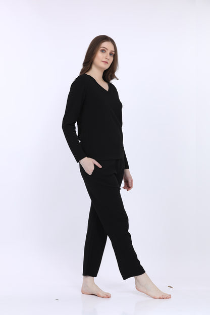 Crepe Black Pyjama Set