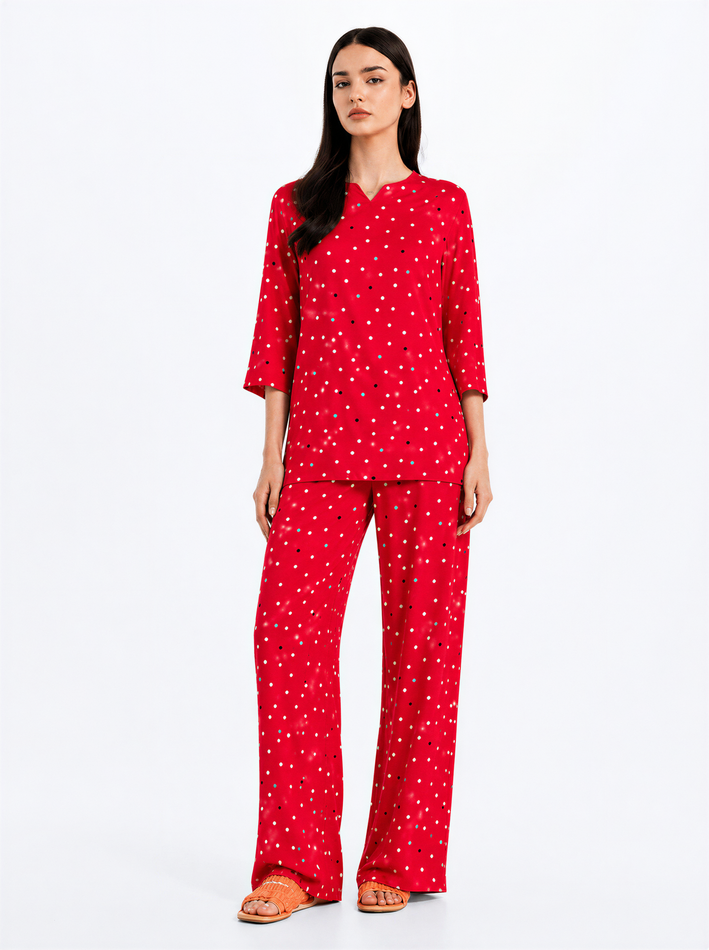 Red Printed Co-Ord Set